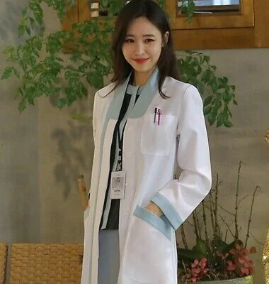 Less Stain Women Men Doctors Gown Lab Coat Hospital Uniform Pharmacist Medical