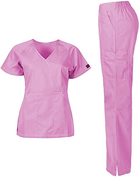 MedPro Womens Medical Scrub Set Top Bottom