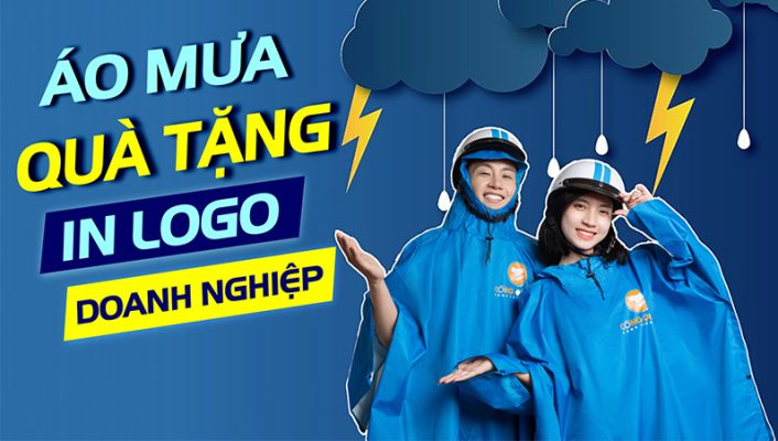 Áo Mưa Đồng Phục Cao Cấp 6 Áo mưa quảng cáo in logo thương hiệu