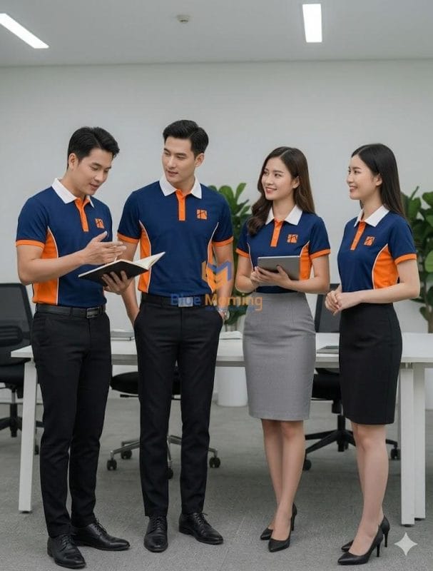 Áo polo đồng phục phối màu cao cấp